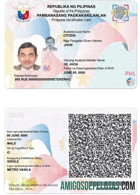 Modelo Filipinas ID (presente 2019)